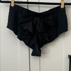 Victoria’s Secret Black Short Shorts with Satin Bow Back